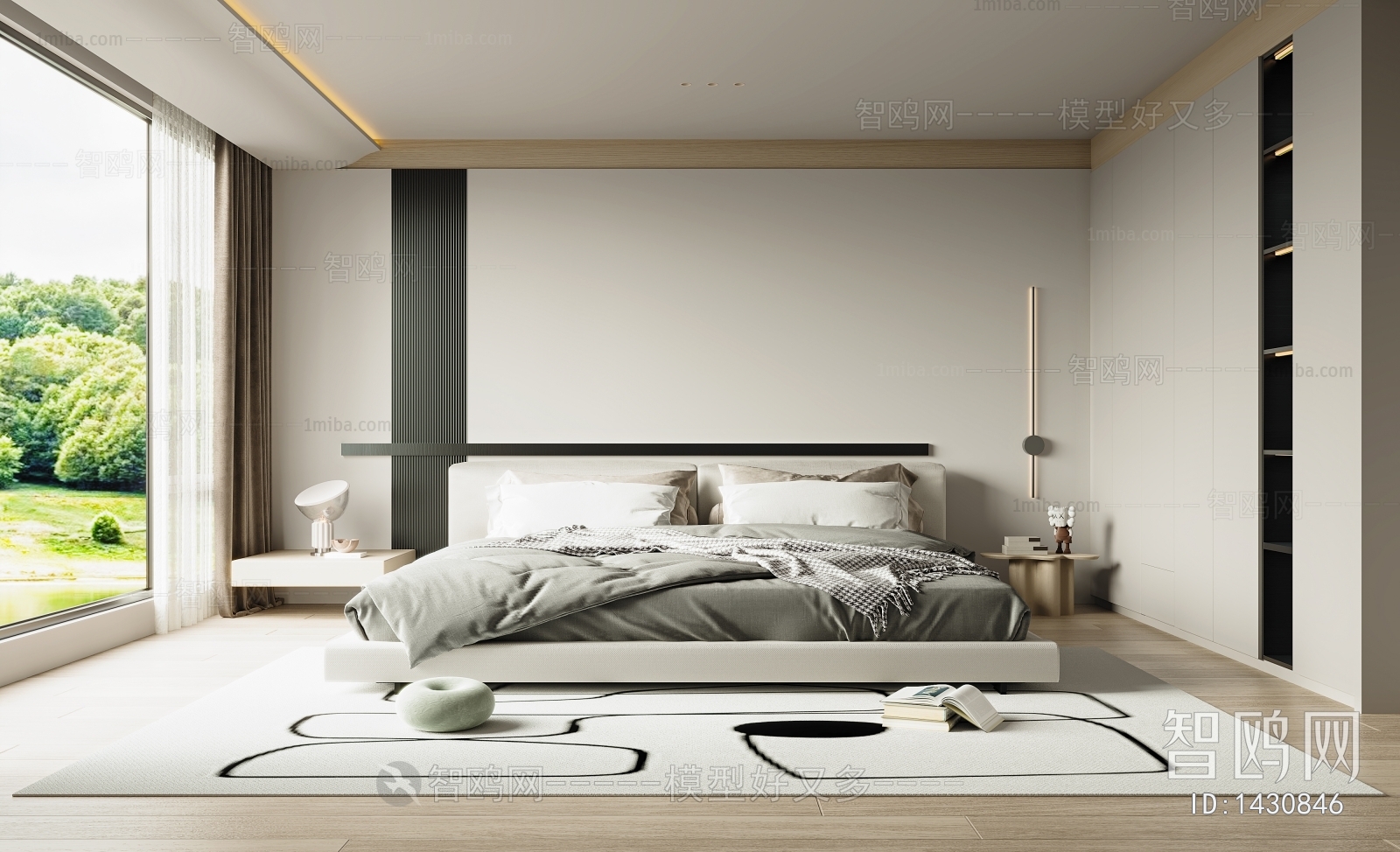 Modern Wabi-sabi Style Bedroom