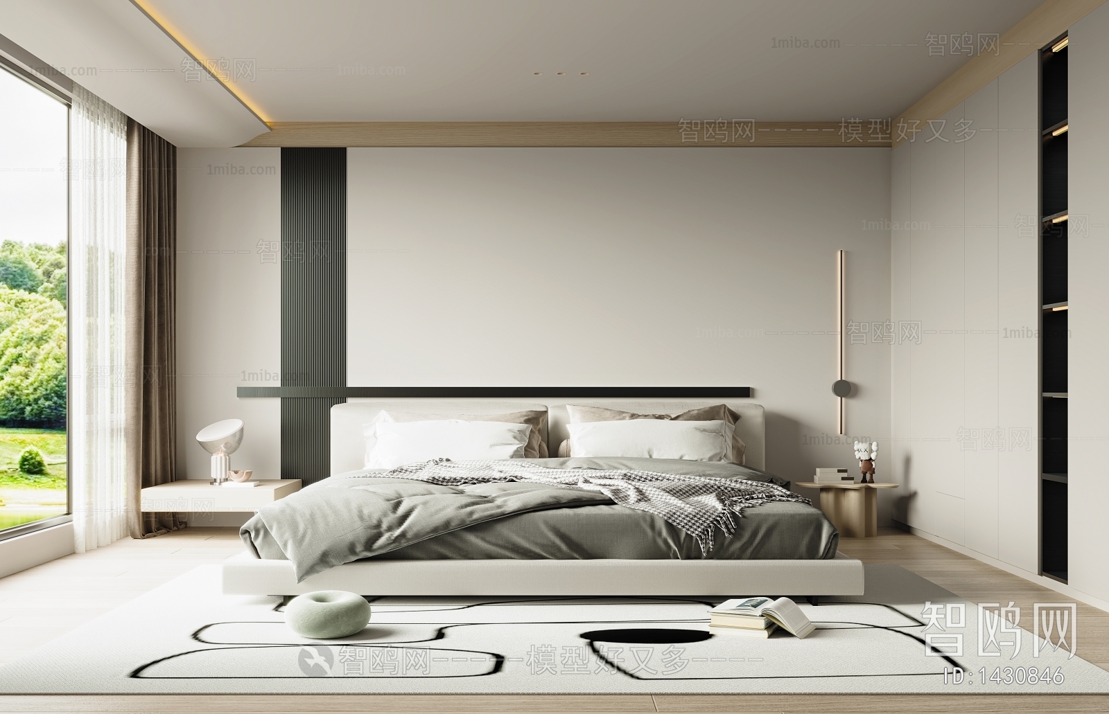 Modern Wabi-sabi Style Bedroom