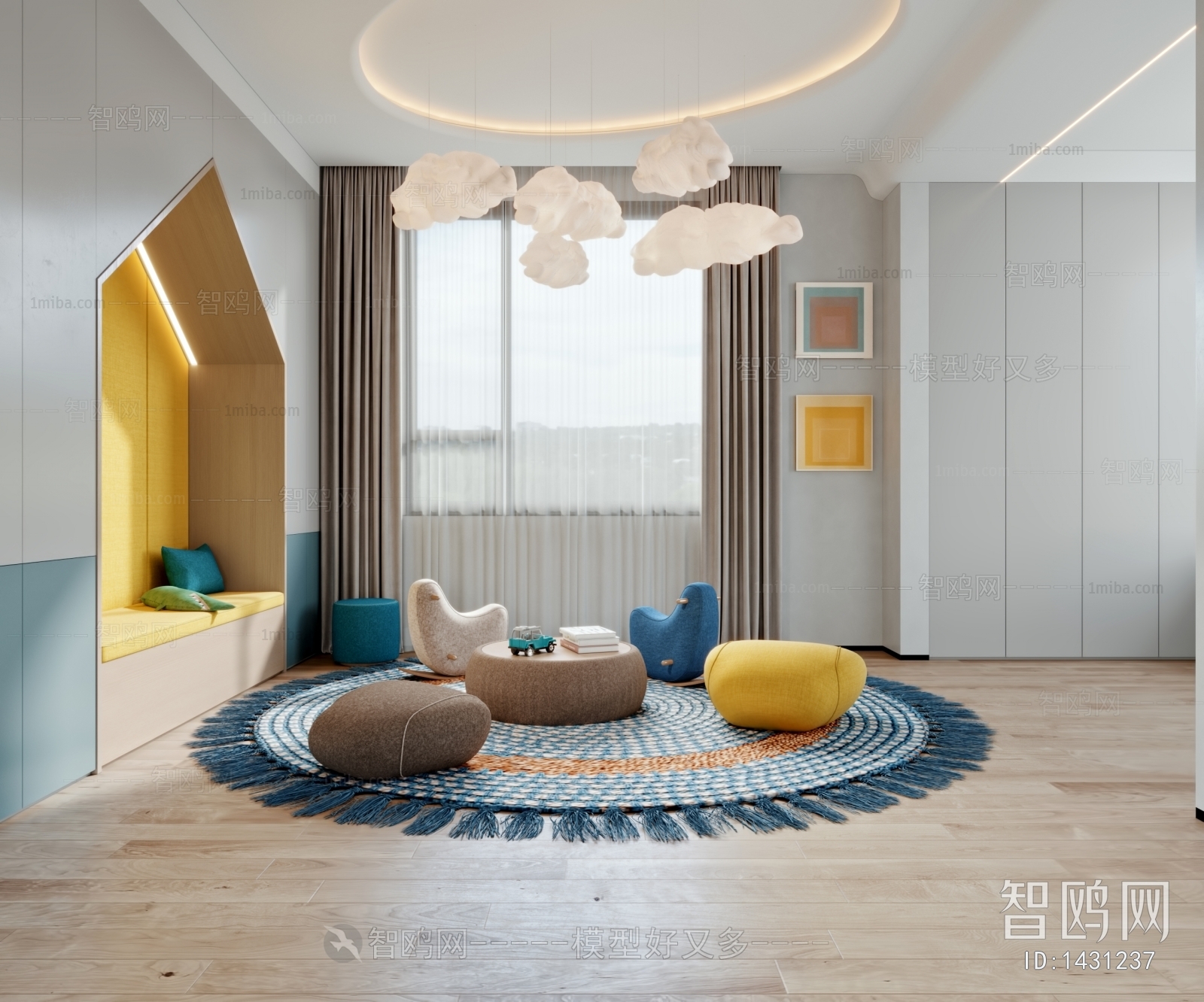 Modern Children's Room Activity Room