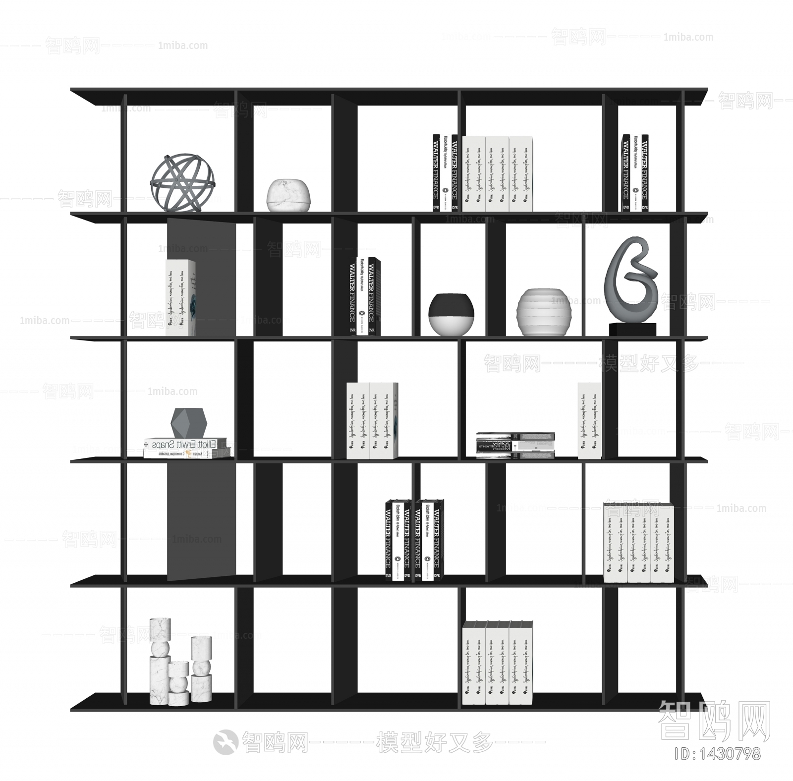 Modern Bookshelf sketchup Model Download - Model ID.542190132 | 1miba