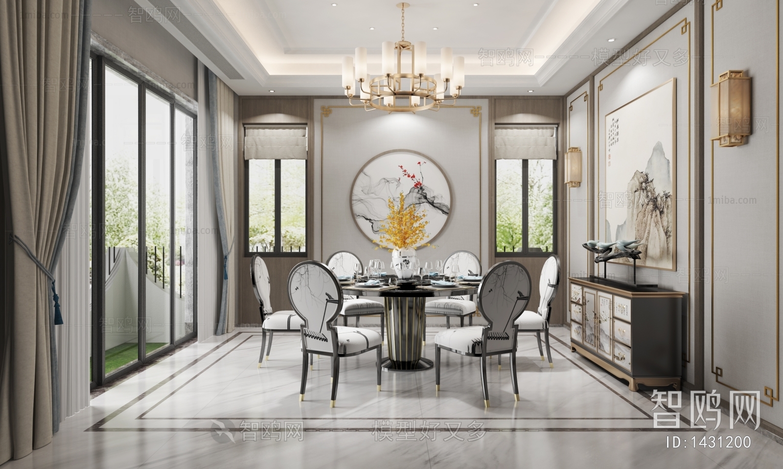 New Chinese Style Dining Room