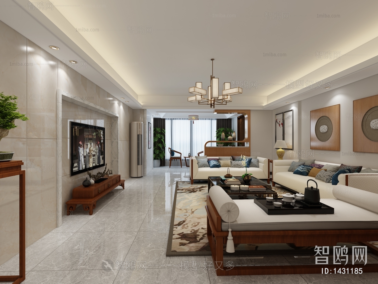 New Chinese Style A Living Room