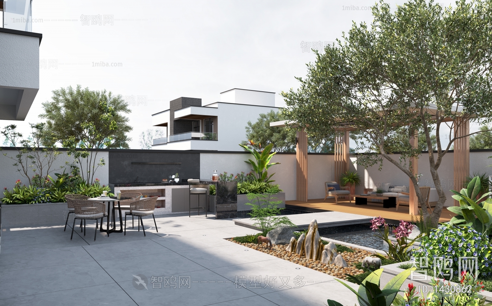 Modern Courtyard/landscape