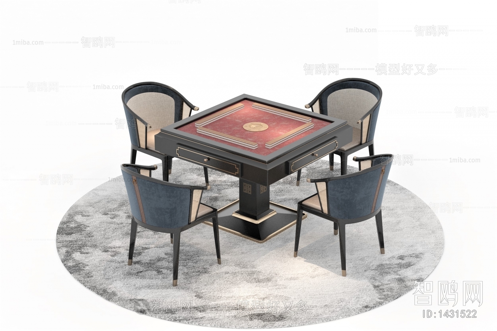 新中式风格麻将桌椅