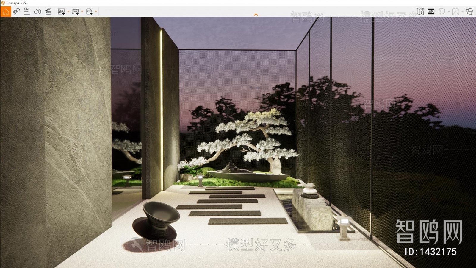 Modern New Chinese Style Courtyard/landscape