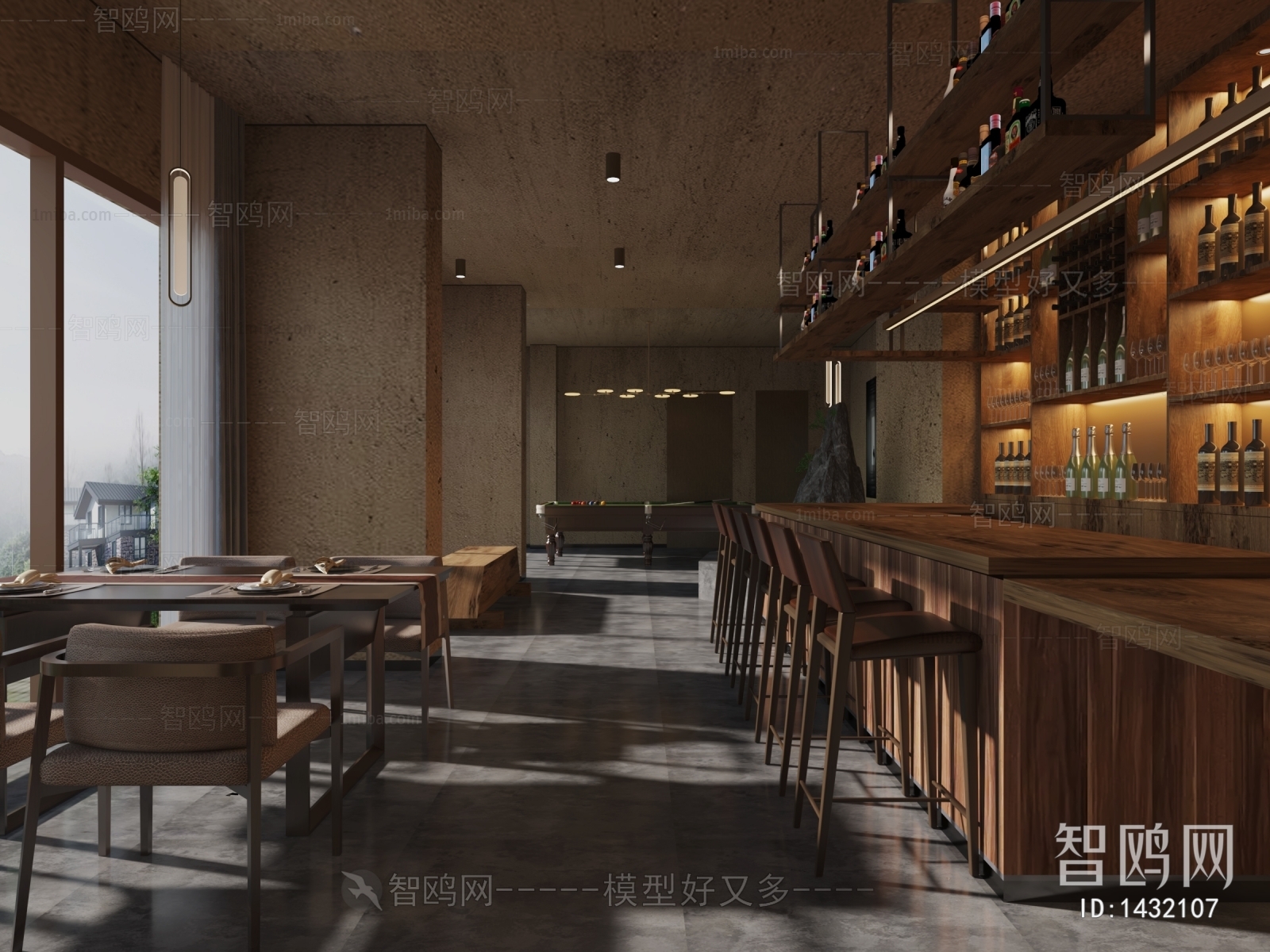 Wabi-sabi Style Bar