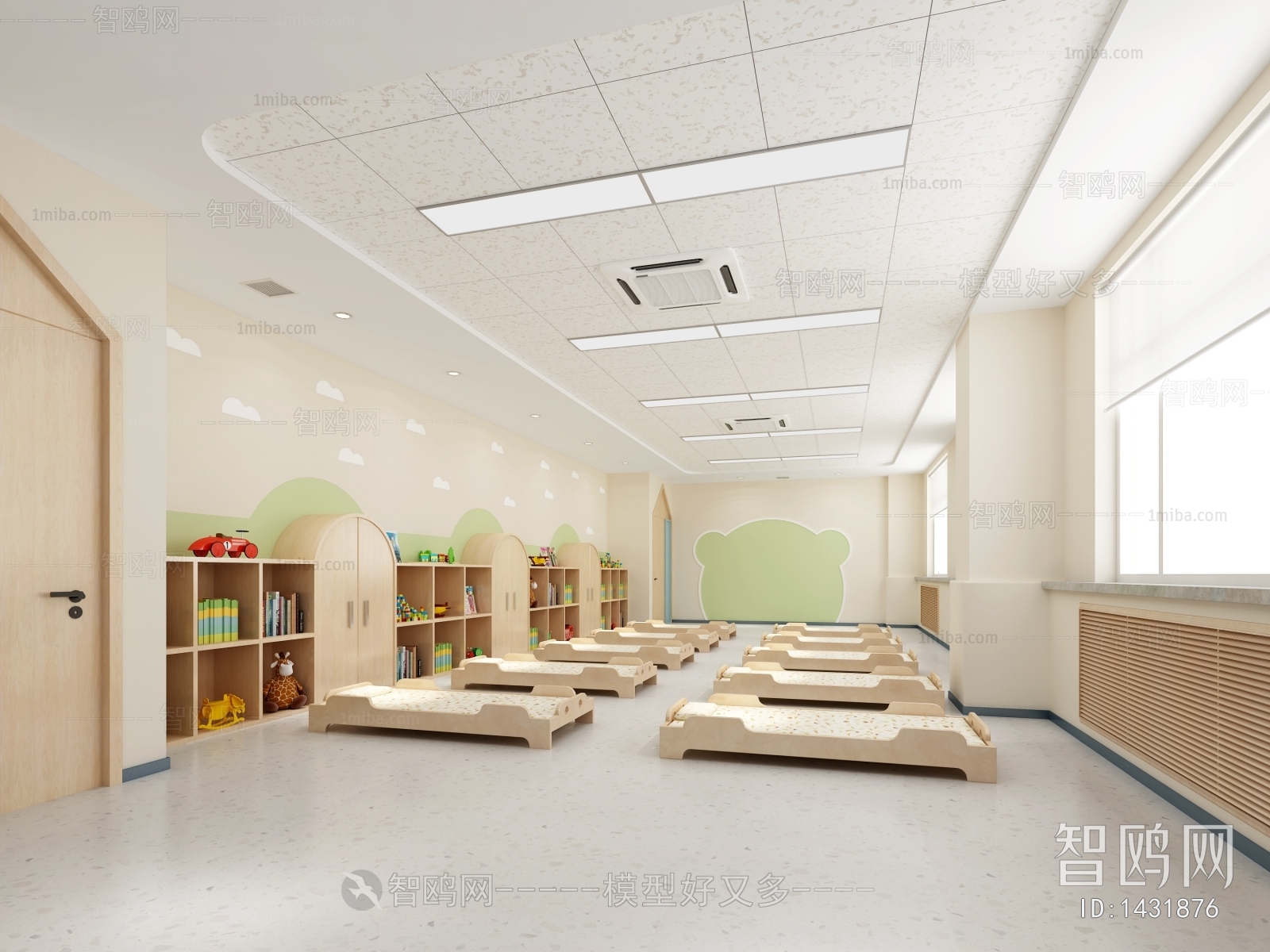 工装幼儿园效果图案例|空间|家装设计|小燕子飞飞飞飞 - 原创作品 - 站酷 (ZCOOL)