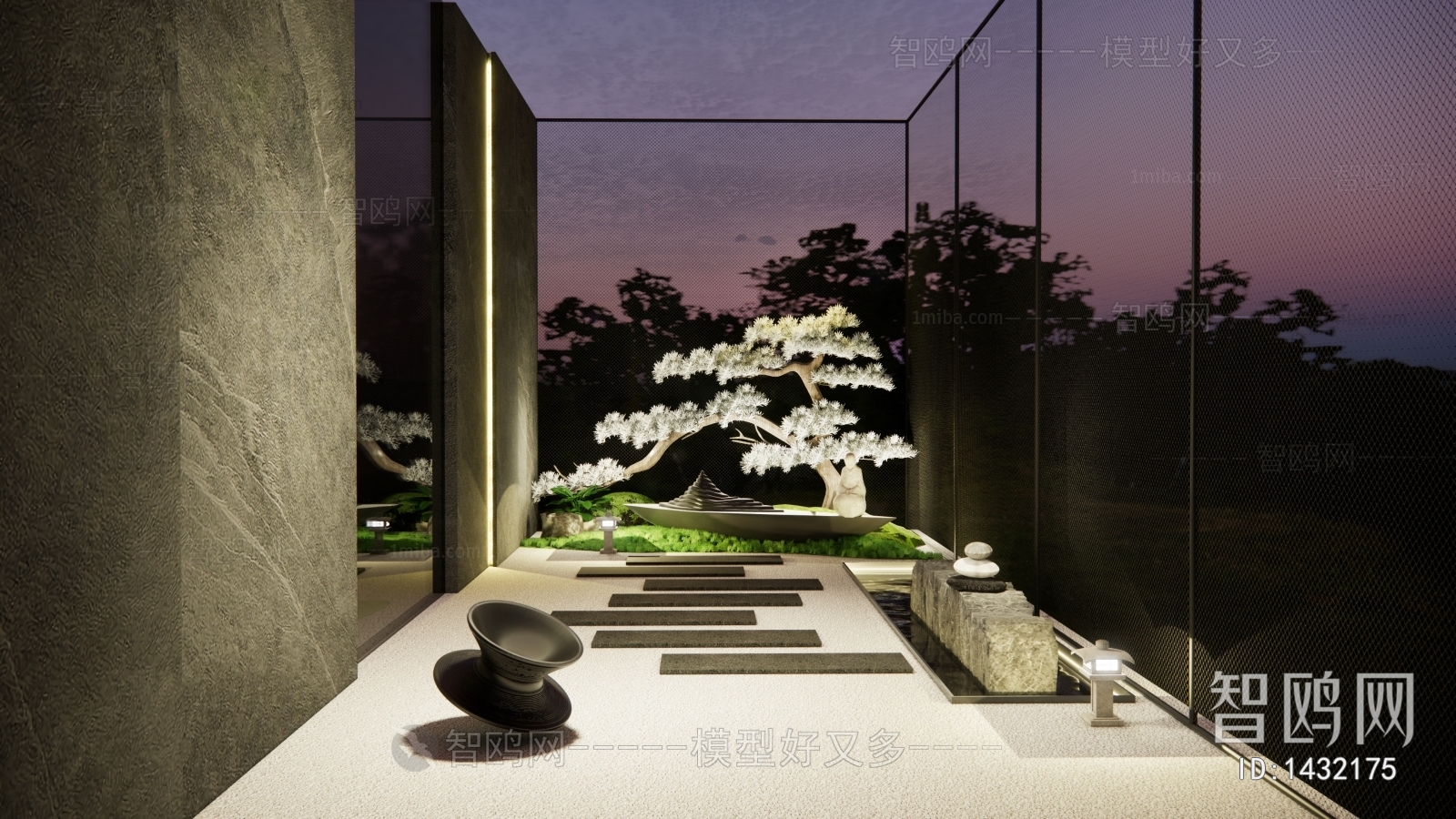 Modern New Chinese Style Courtyard/landscape