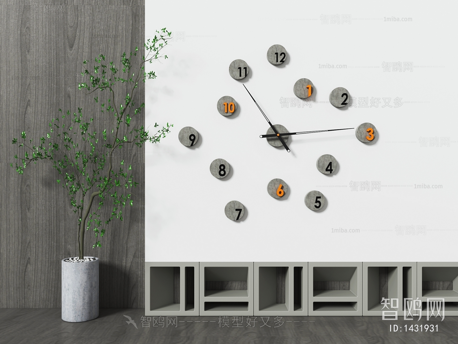 Wabi-sabi Style Wall Clock