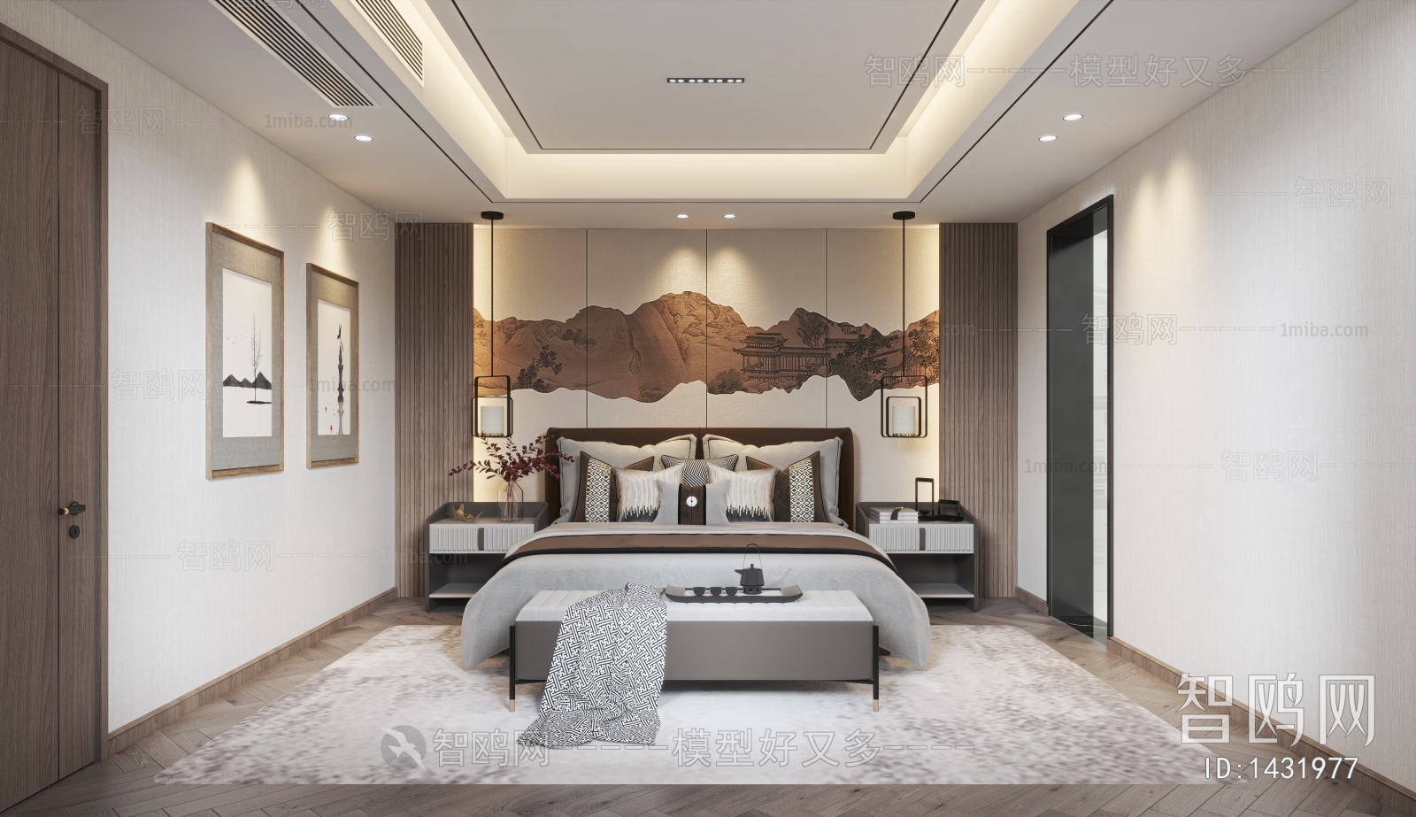 New Chinese Style Bedroom