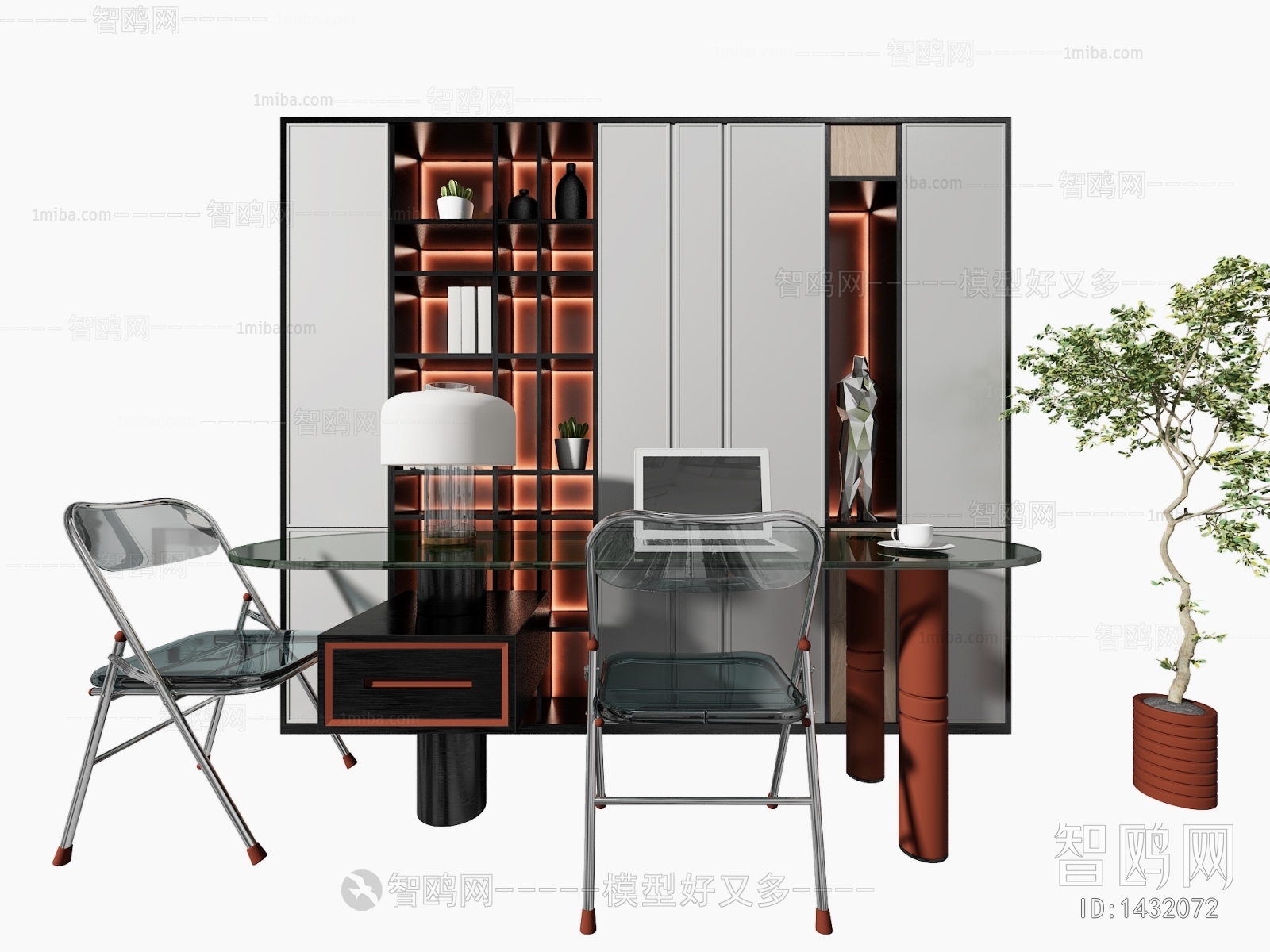 Post Modern Style Computer Desk And Chair