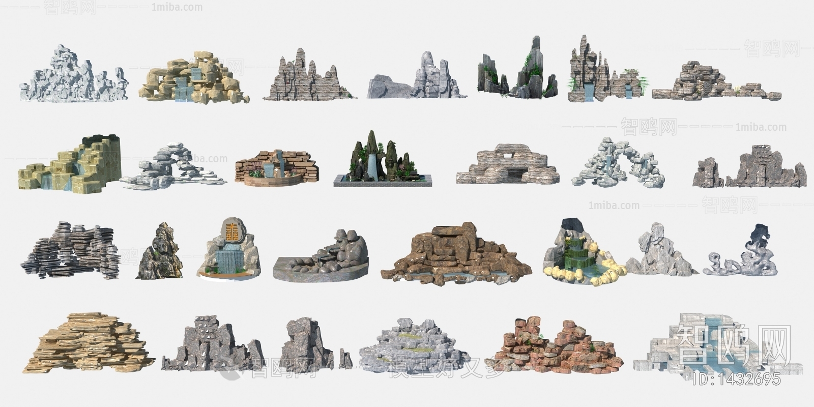 新中式雪浪石 ，条石 ，景观置石