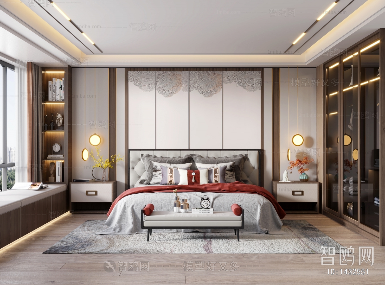 New Chinese Style Bedroom