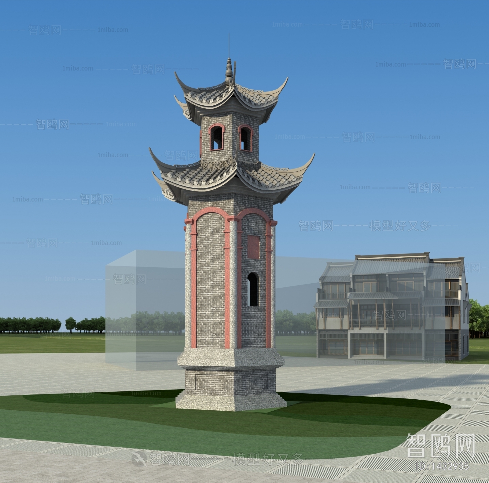 New Chinese Style Ancient Architectural Buildings