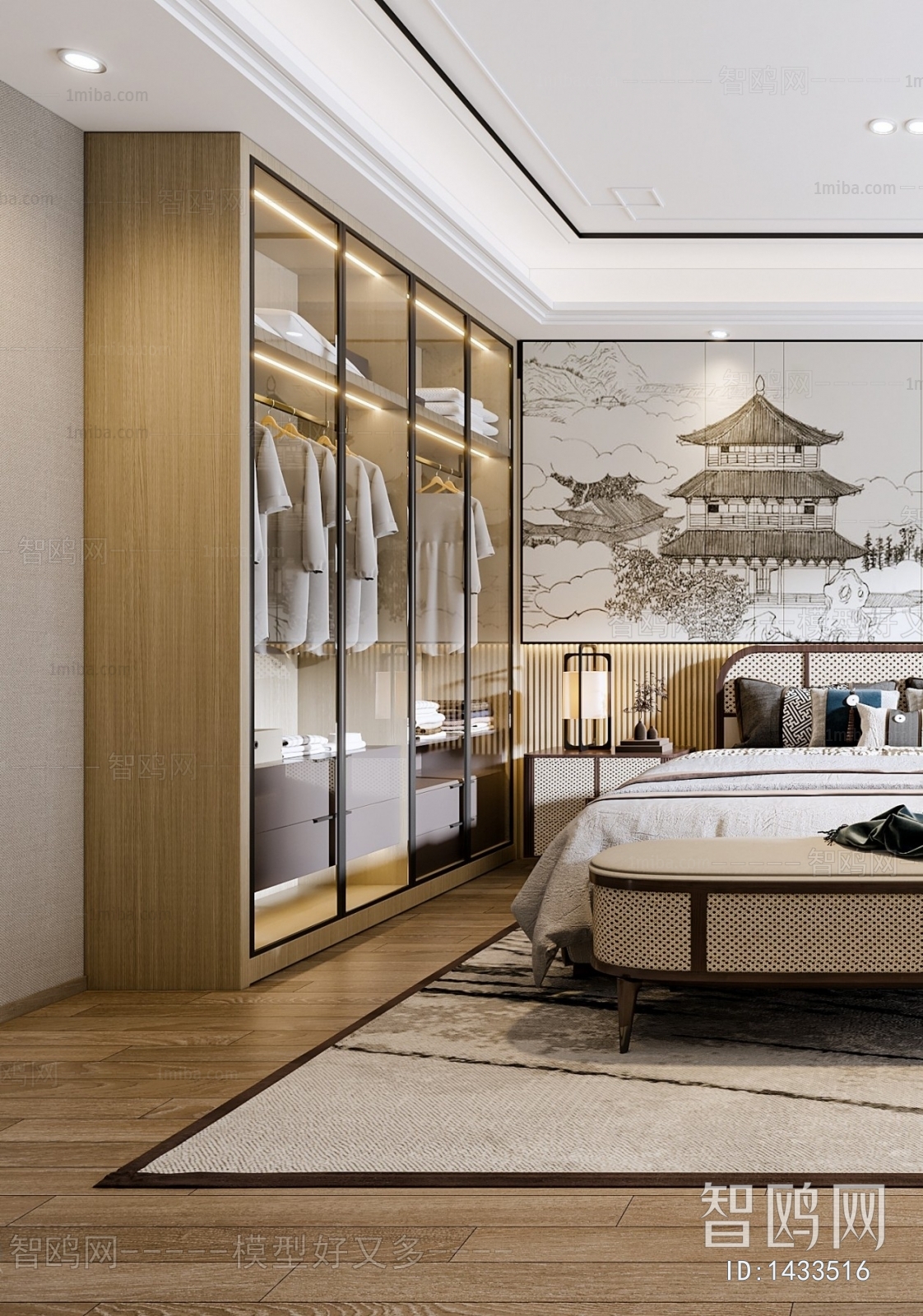 New Chinese Style Bedroom