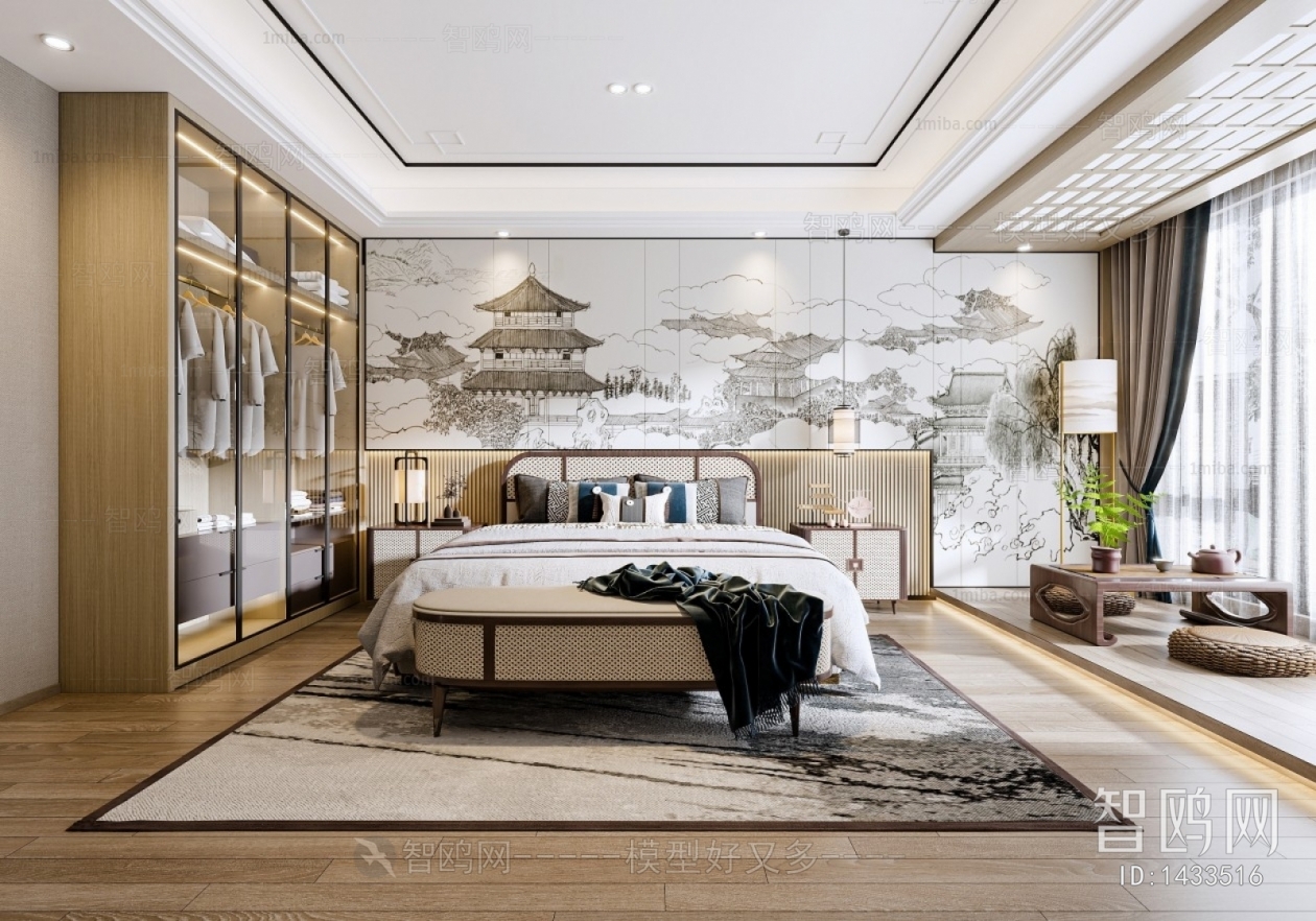 New Chinese Style Bedroom