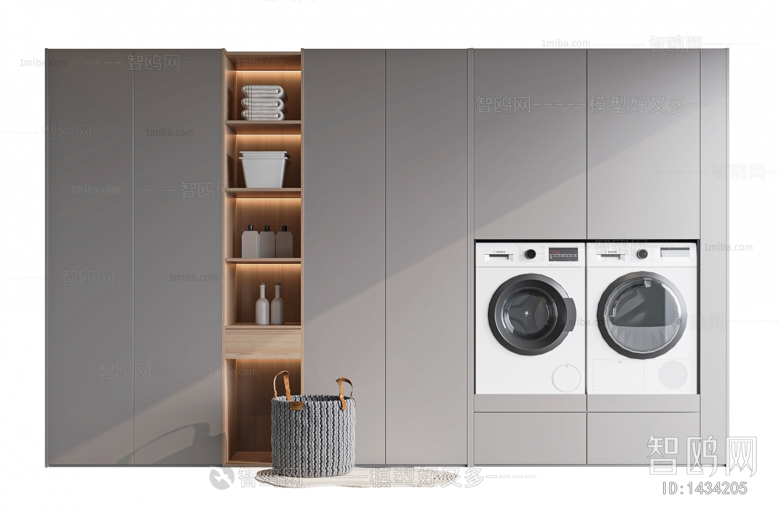 Modern Laundry Cabinet