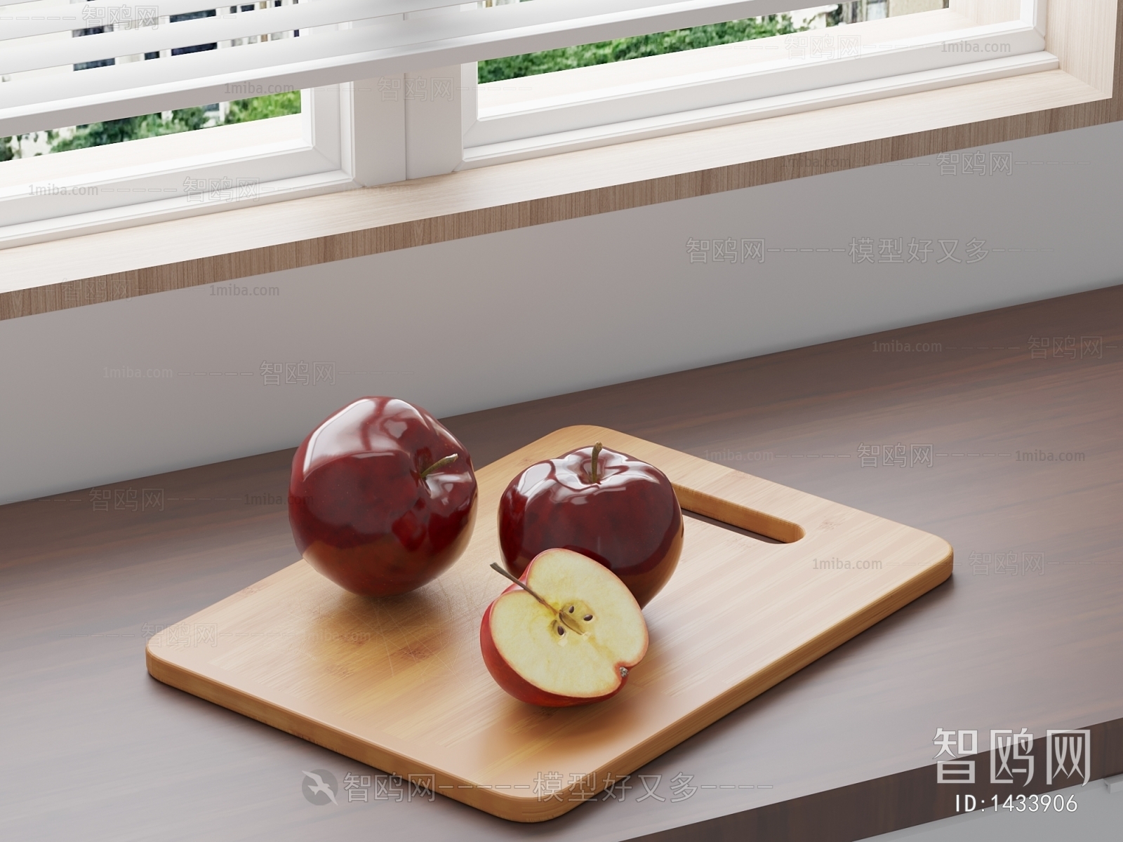 现代红苹果  菜板
