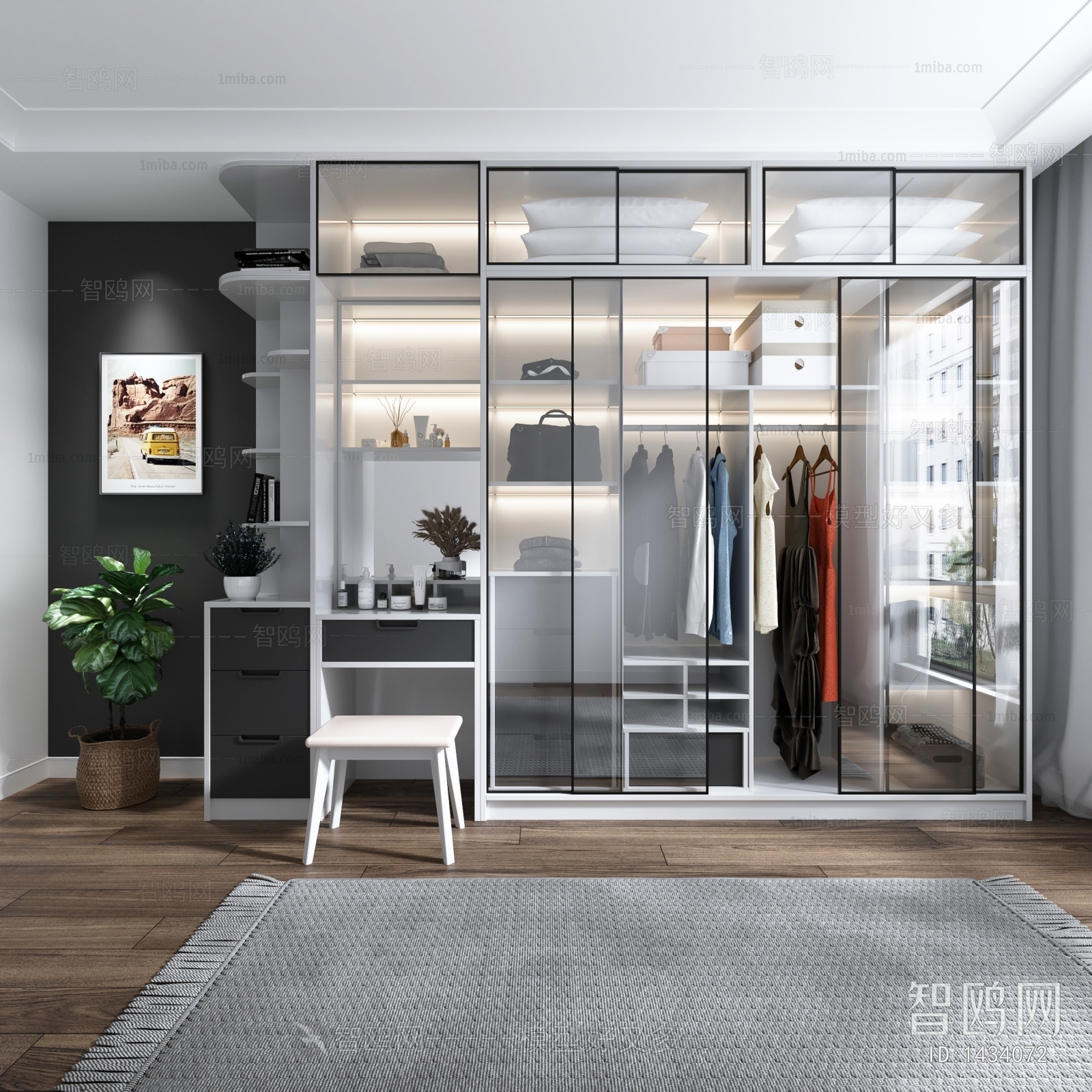 Modern Clothes Storage Area