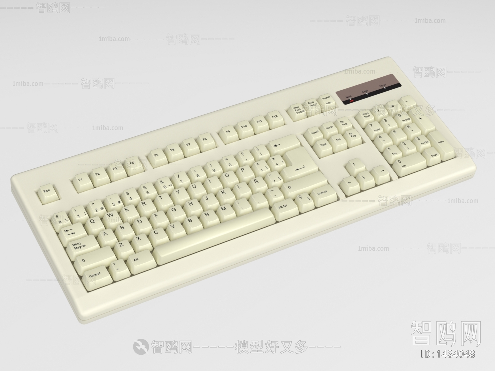 Modern Retro Style Keyboard And Mouse