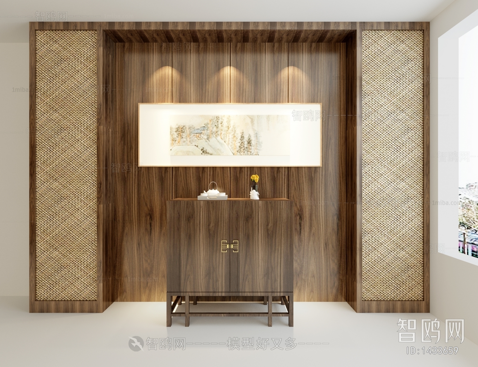 New Chinese Style Entrance Cabinet