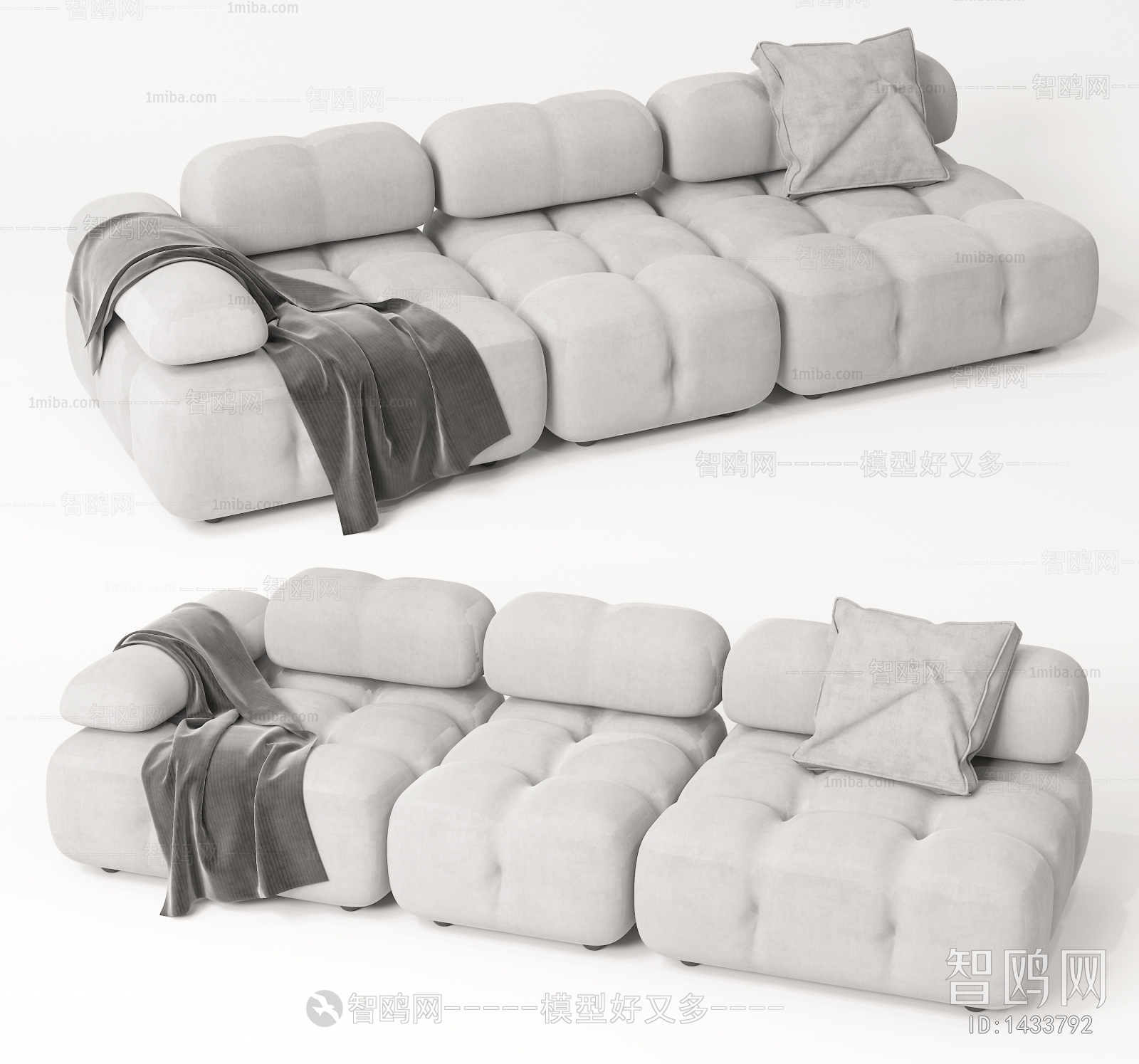 Modern Wabi-sabi Style Multi Person Sofa