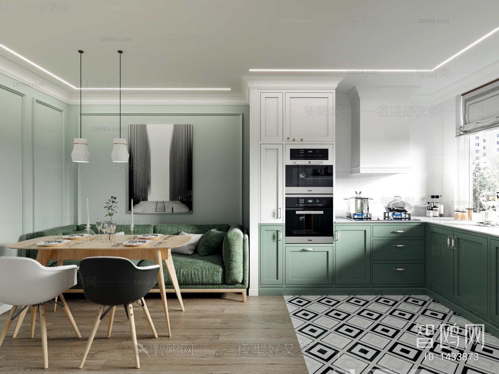 Nordic Style Open Kitchen