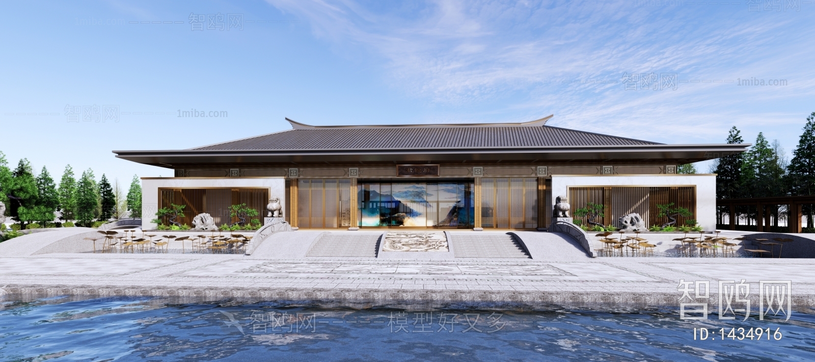 New Chinese Style Villa Appearance