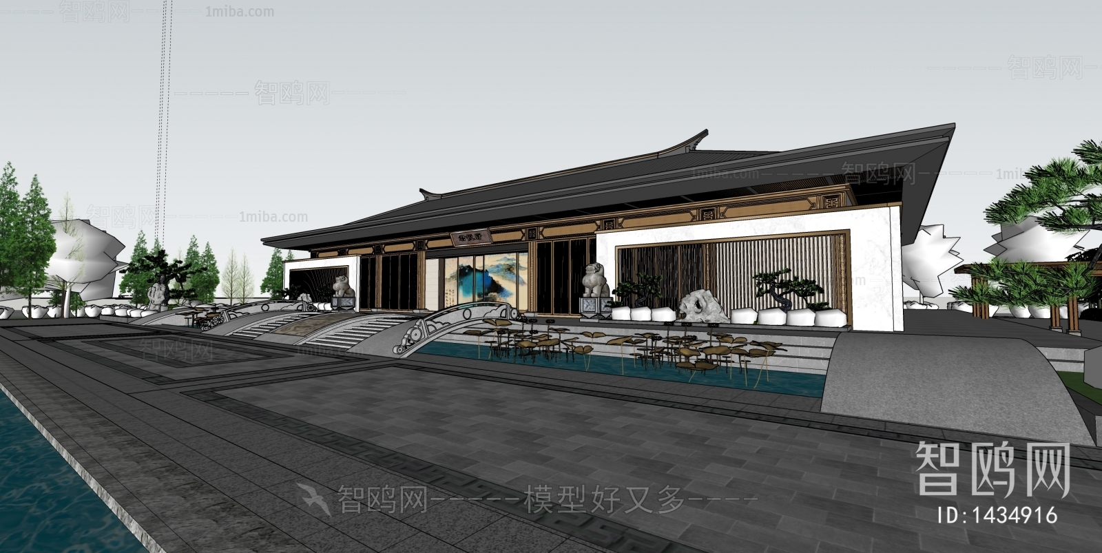 New Chinese Style Villa Appearance