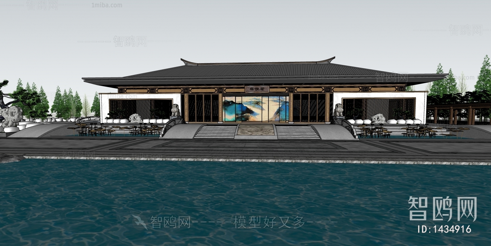 New Chinese Style Villa Appearance