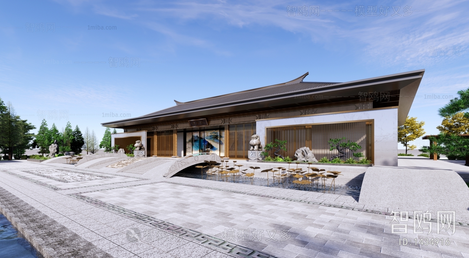 New Chinese Style Villa Appearance