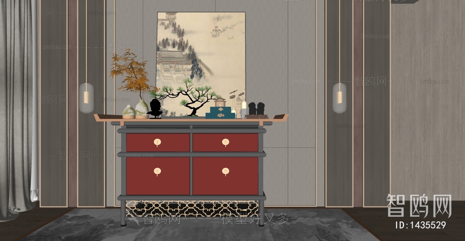 New Chinese Style Side Cabinet/Entrance Cabinet