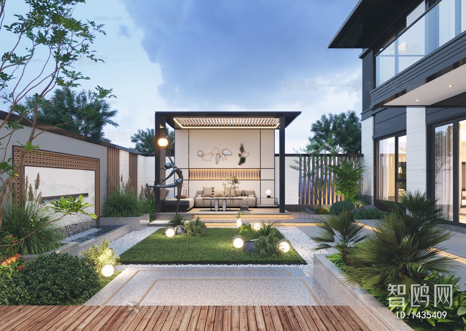 Modern Courtyard/landscape