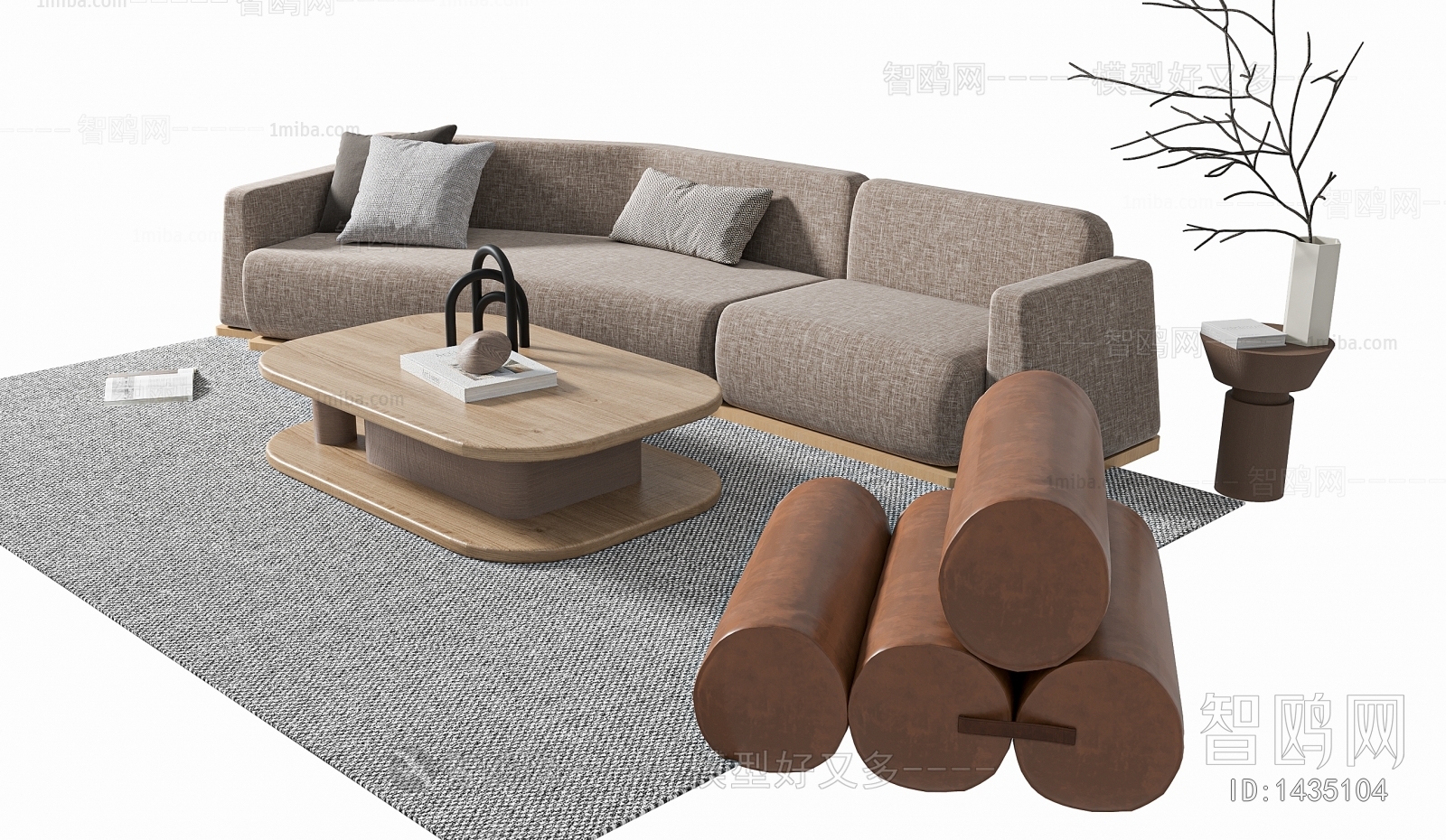 Wabi-sabi Style Sofa Combination