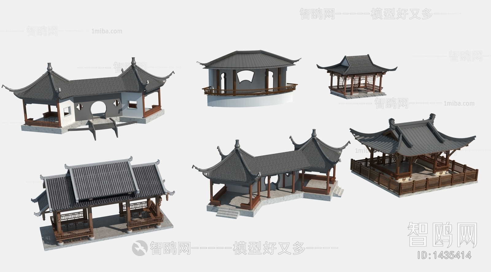 New Chinese Style Ancient Architectural Buildings