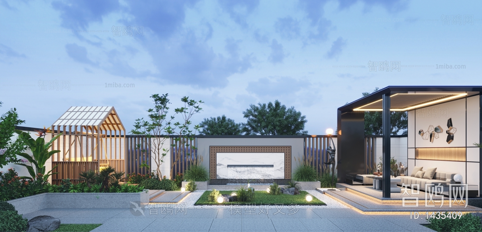 Modern Courtyard/landscape