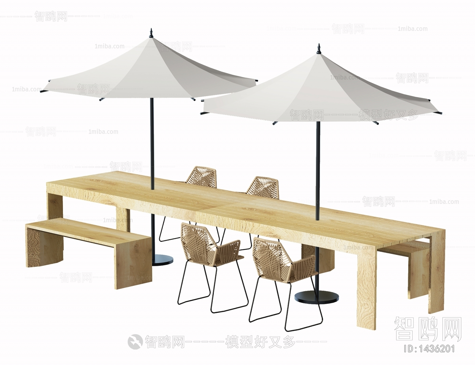 现代原木餐桌椅