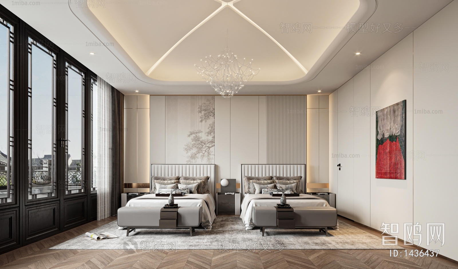 New Chinese Style Bedroom