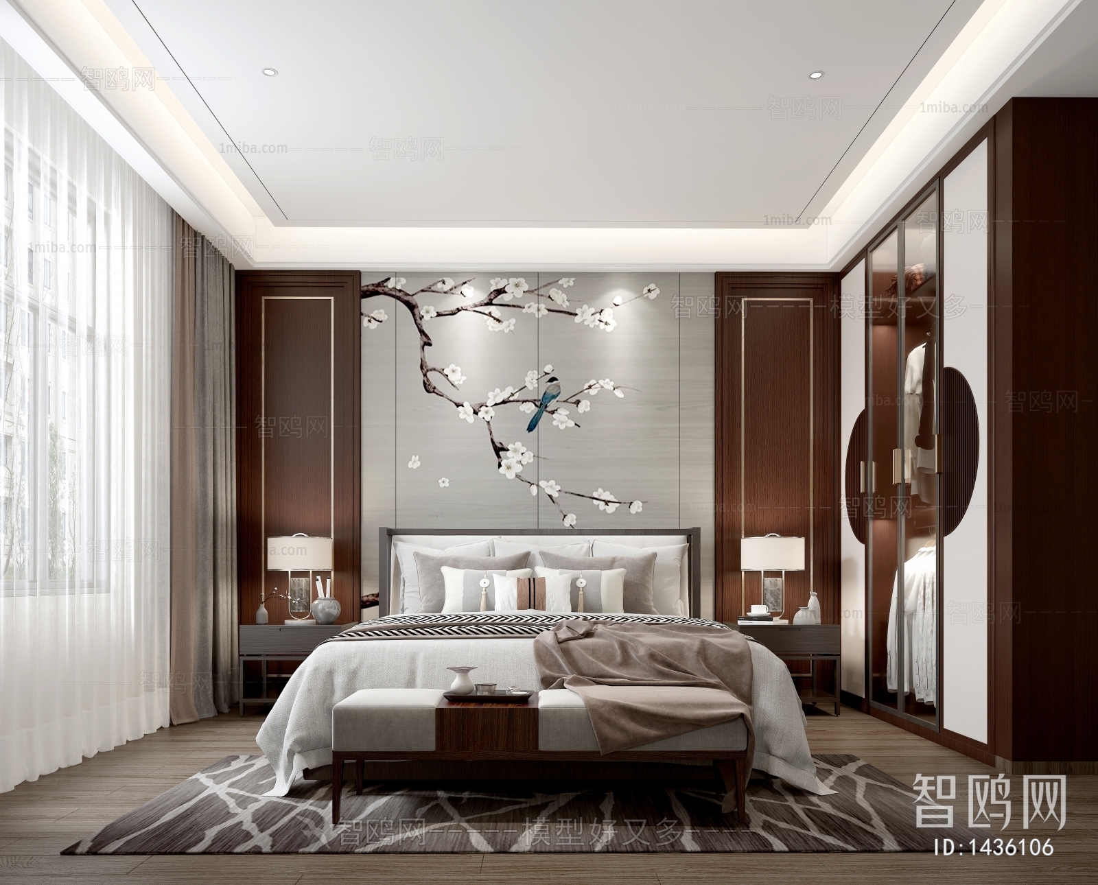 New Chinese Style Bedroom