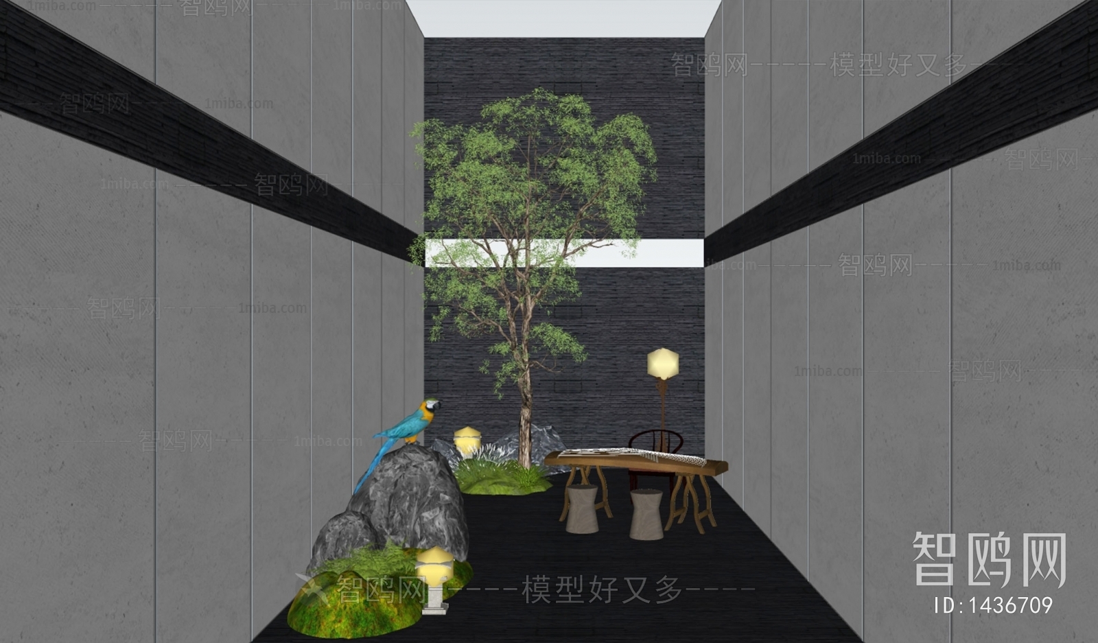 Modern New Chinese Style Courtyard/landscape