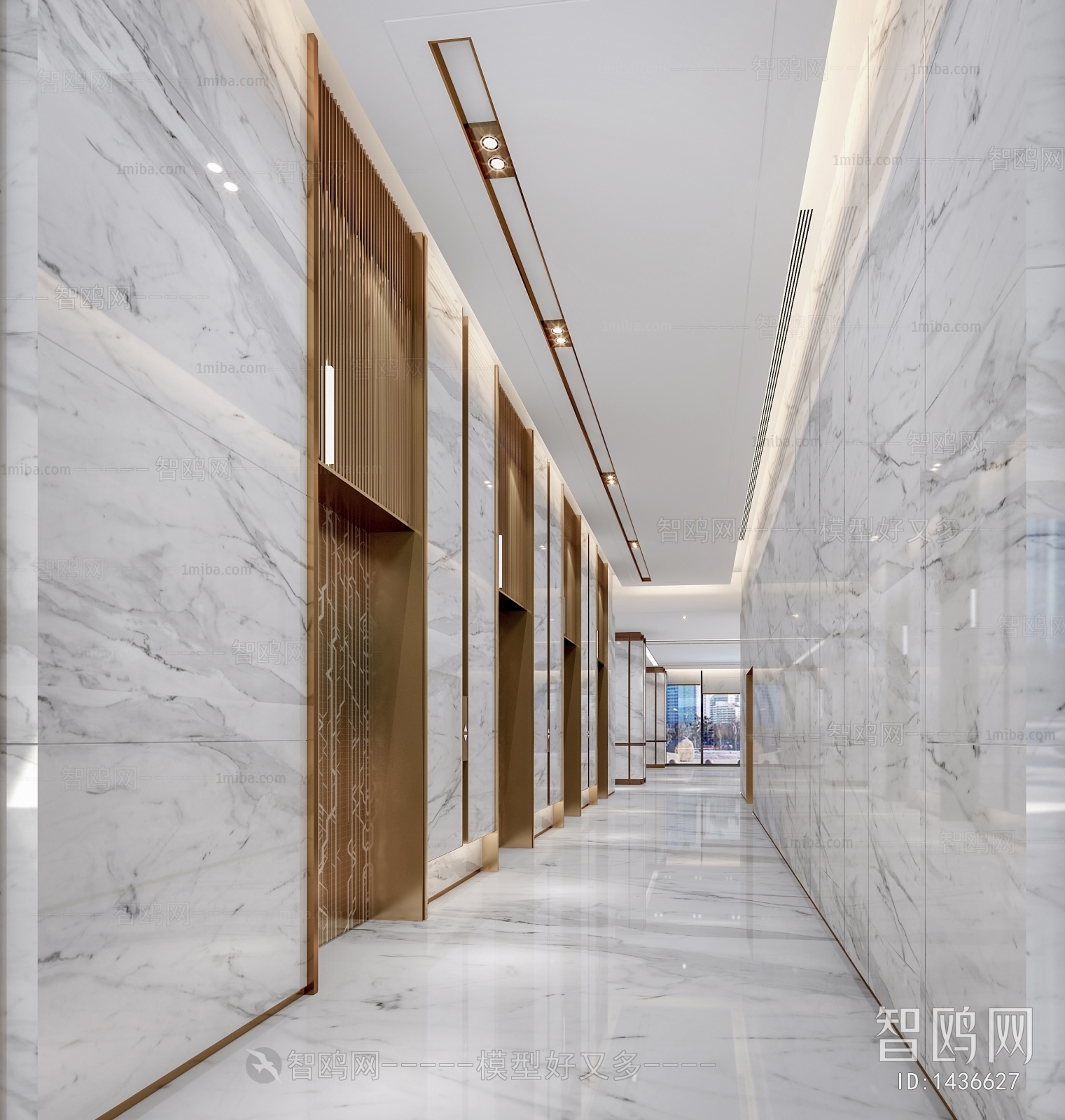 Modern Office Elevator Hall