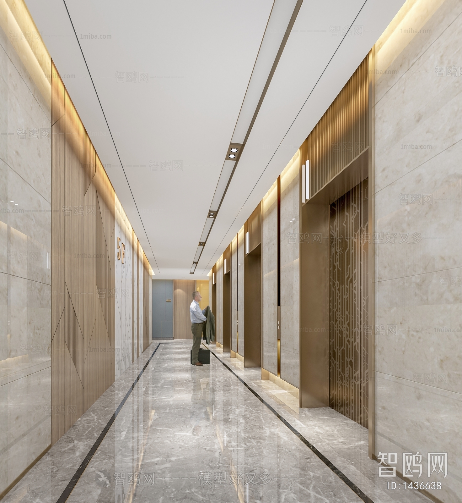 Modern Office Elevator Hall