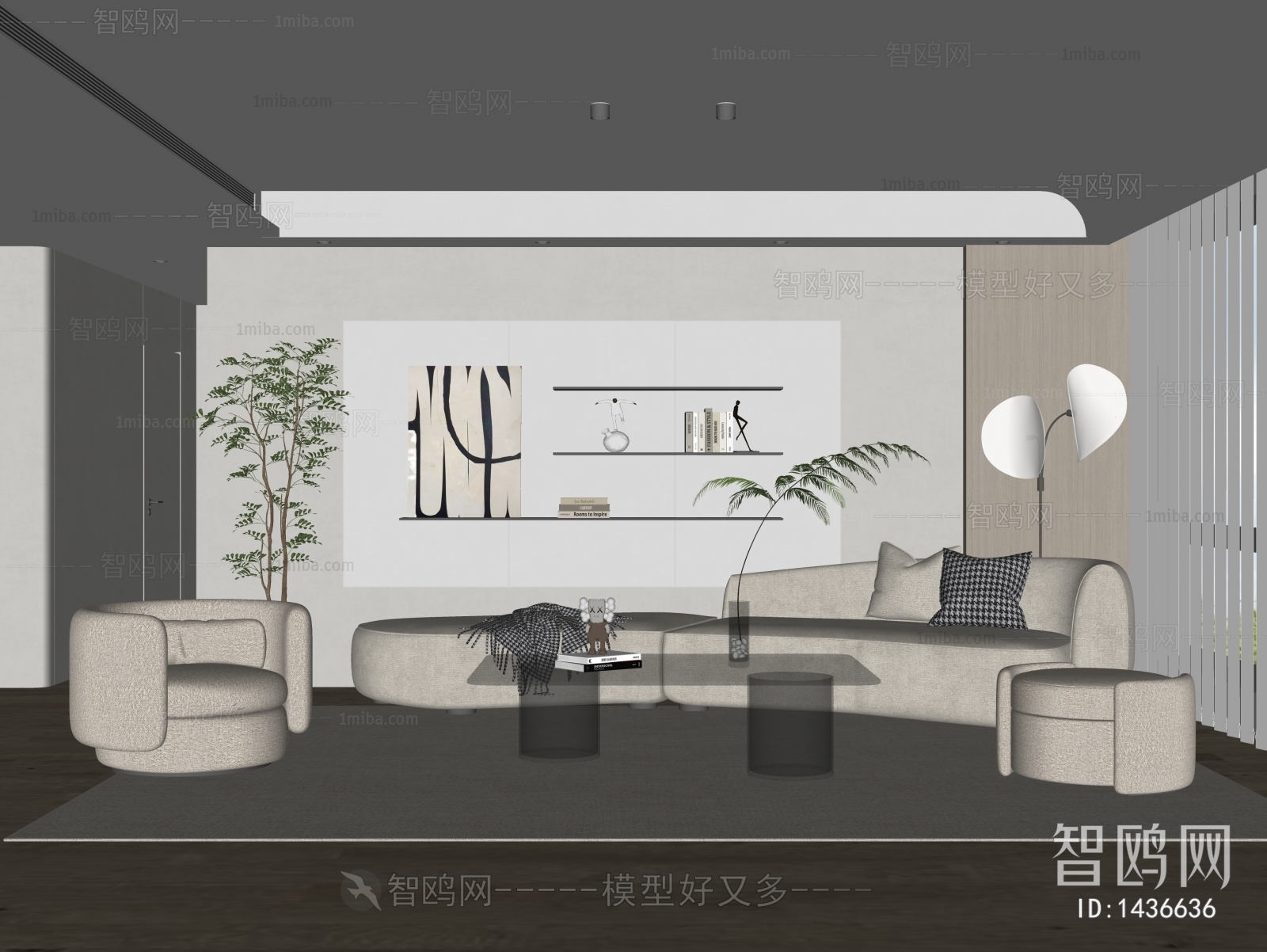 Modern Wabi-sabi Style A Living Room