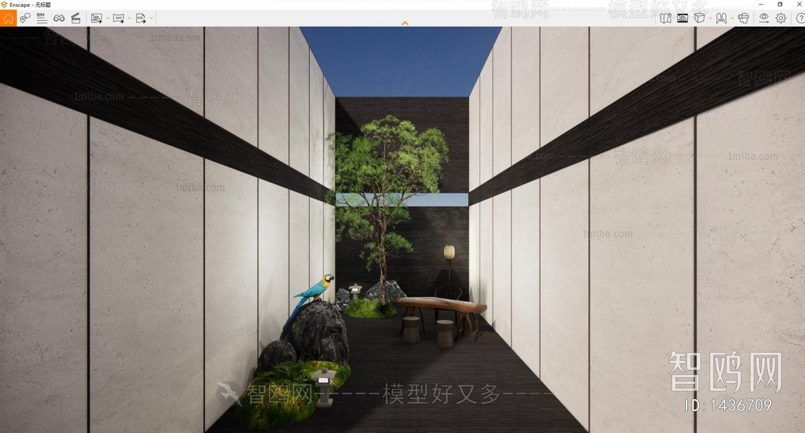 Modern New Chinese Style Courtyard/landscape