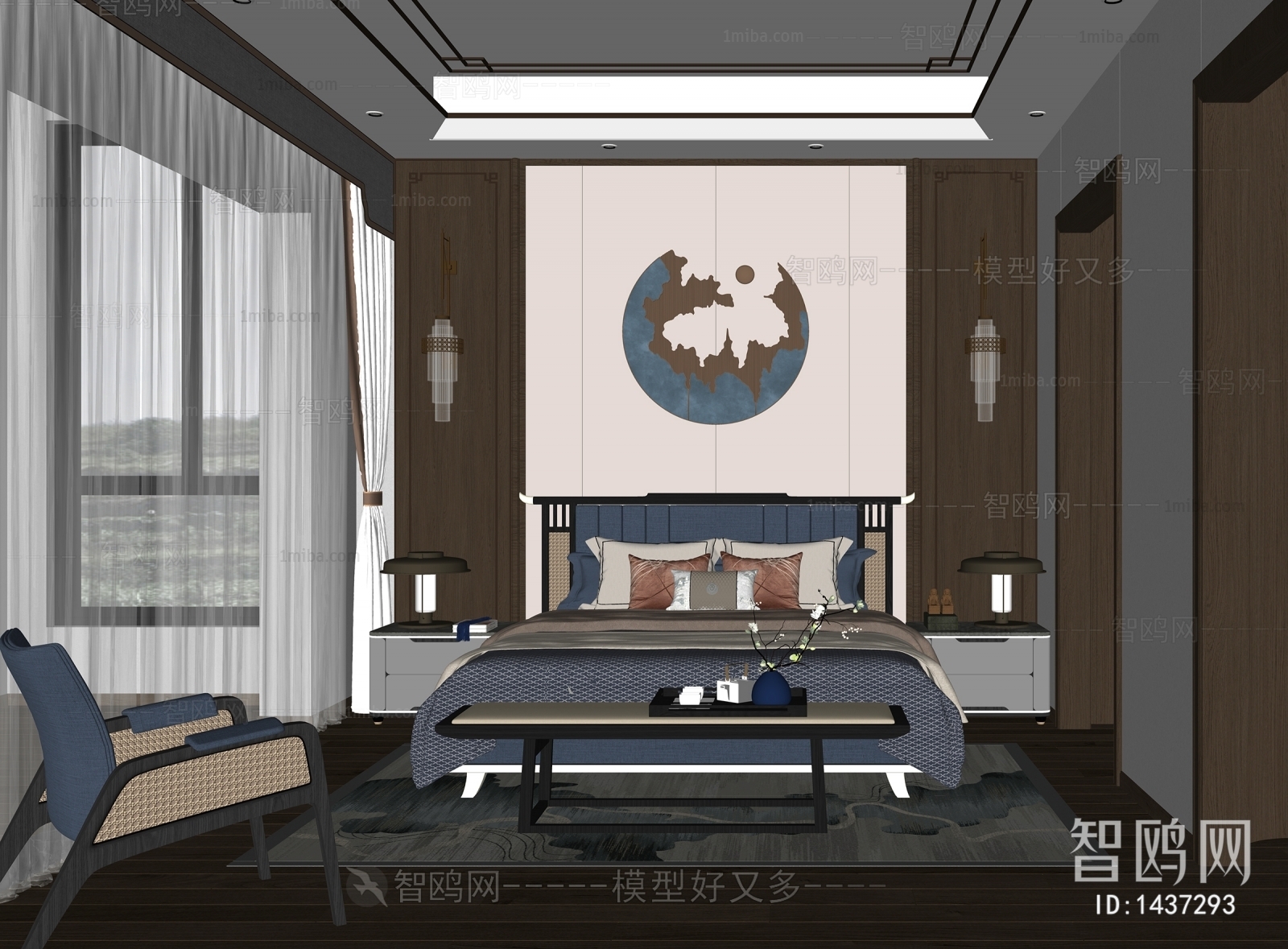 New Chinese Style Bedroom