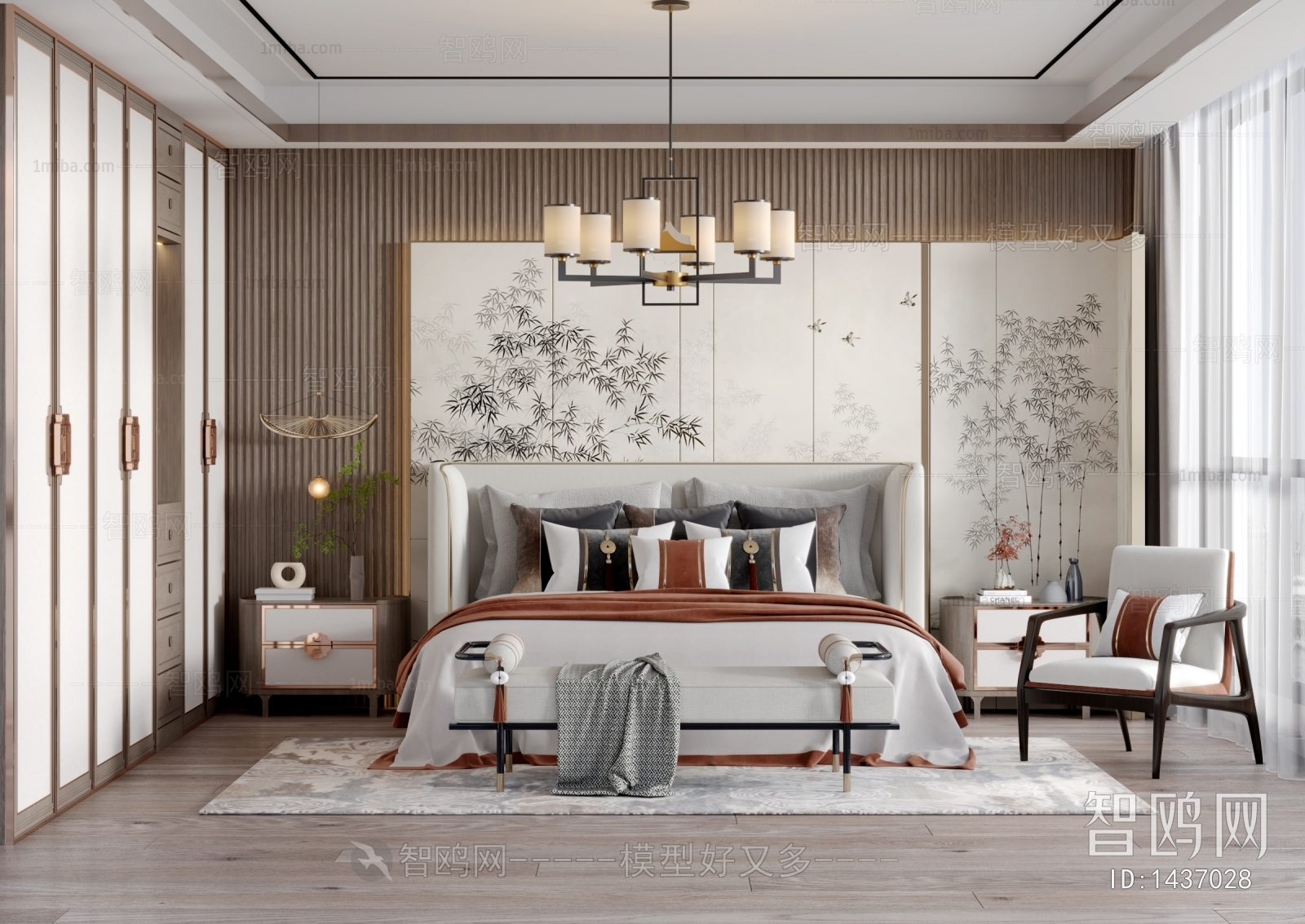 New Chinese Style Bedroom