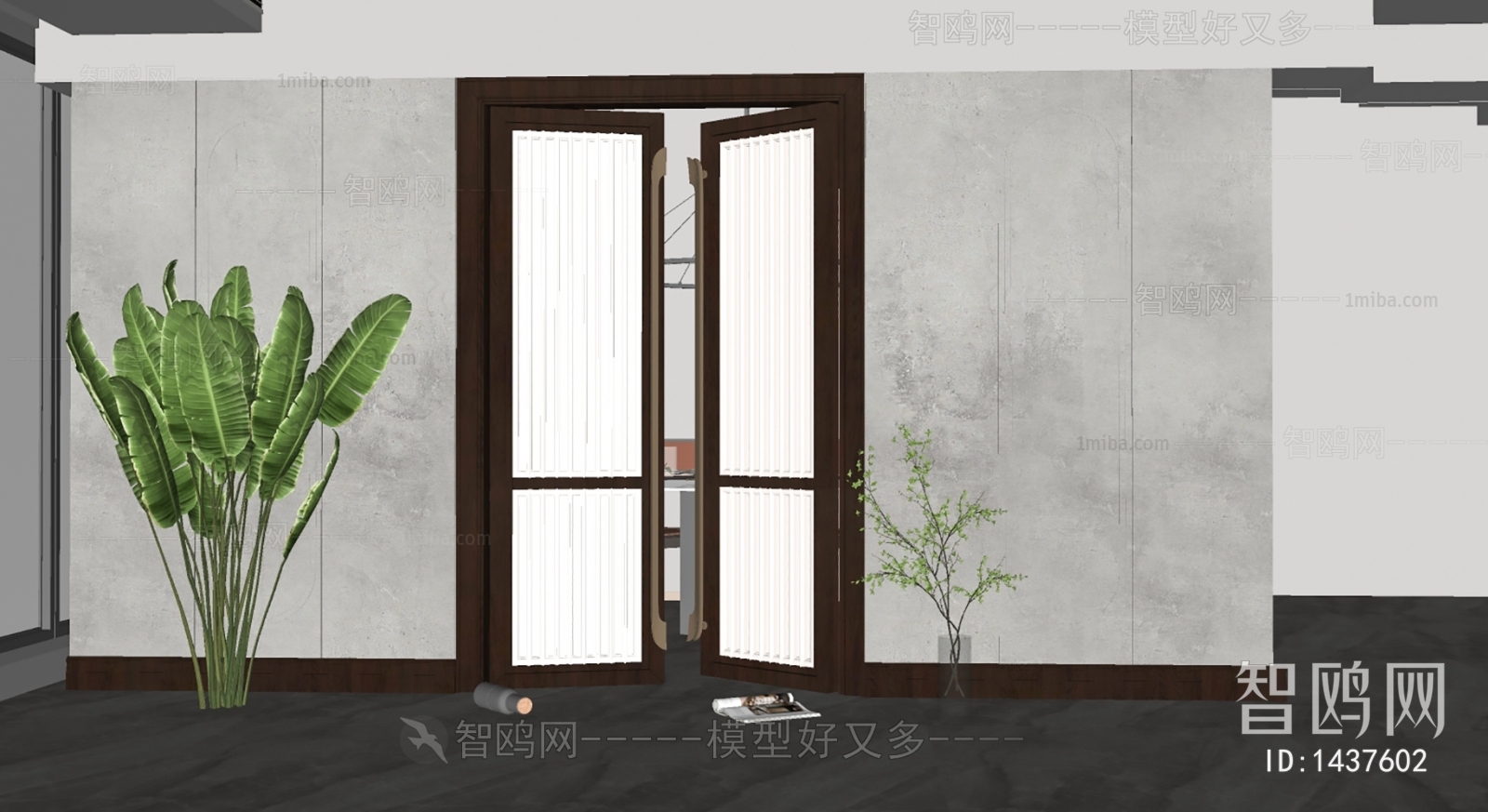 New Chinese Style Double Door