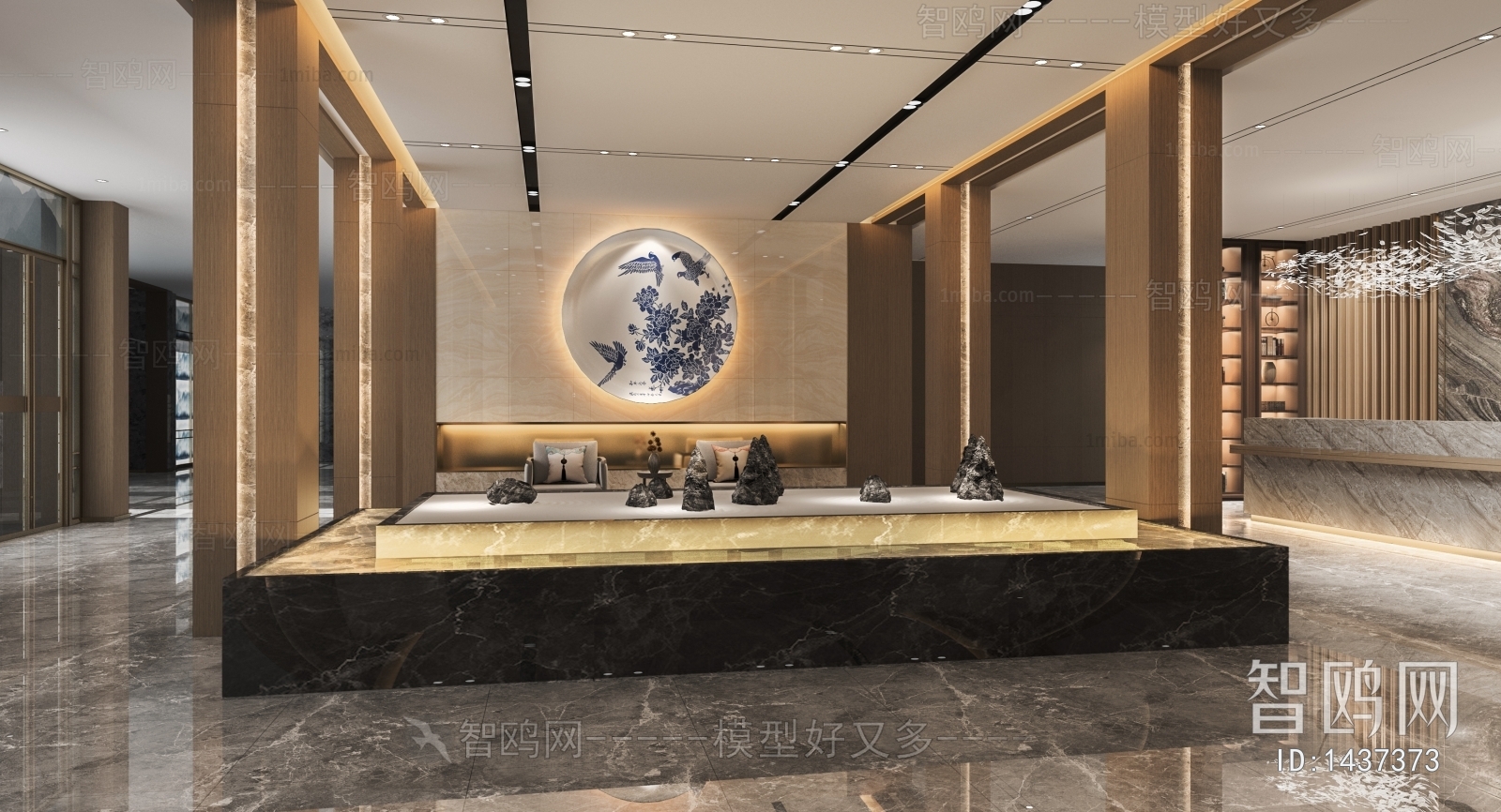 New Chinese Style Lobby Hall