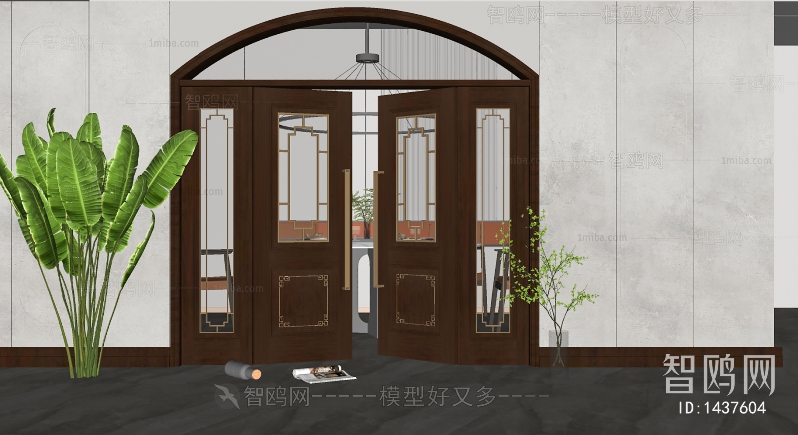 New Chinese Style Double Door