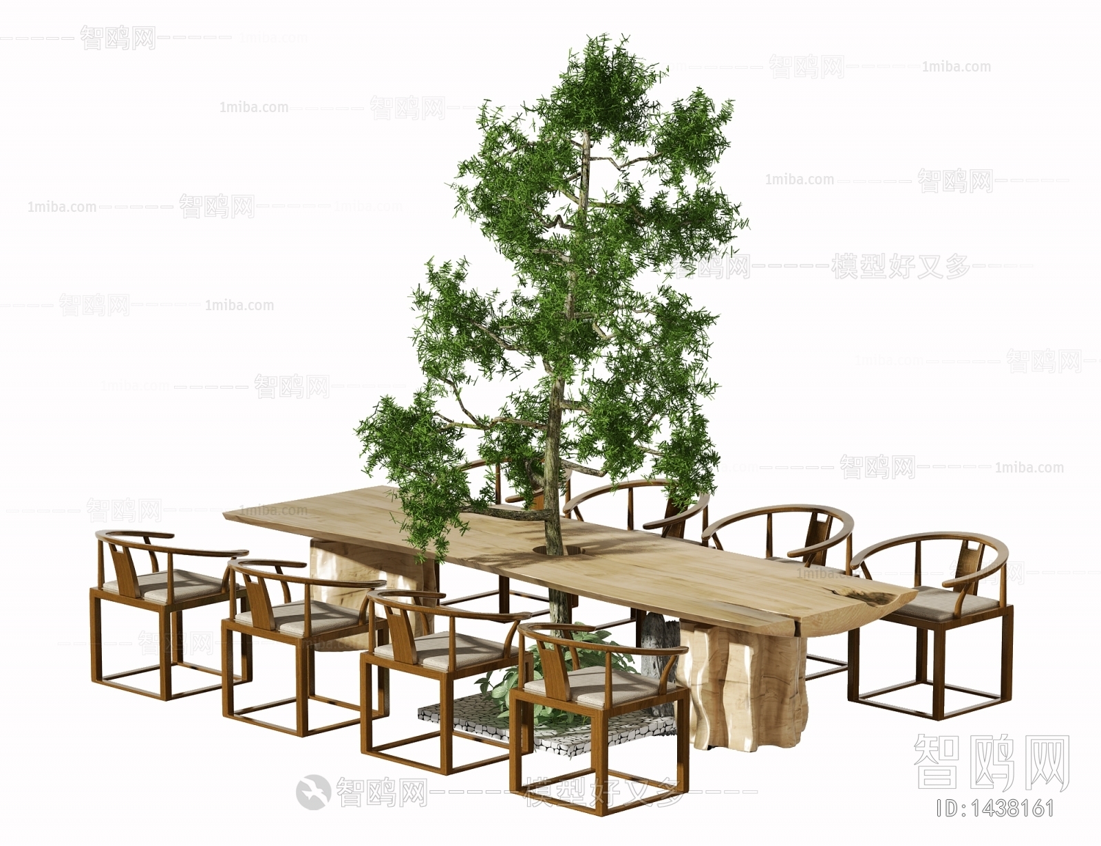 新中式户外景观餐桌椅